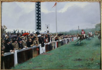 Tävlingarna i Longchamp; målgången av Jean Beraud