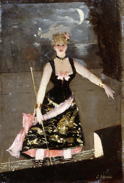 Music Hall-sångaren, av Jean Beraud