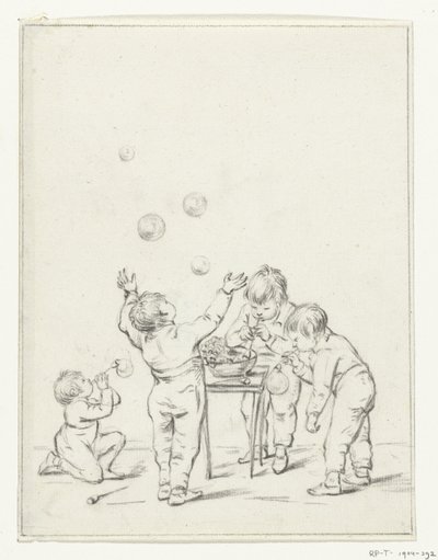 Bubblablåsande barn av Jean Bernard