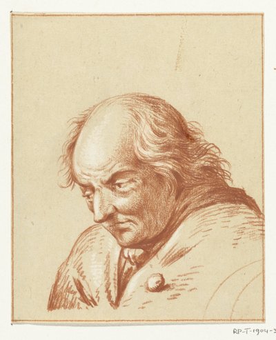 Byst av man, tittar ner av Jean Bernard
