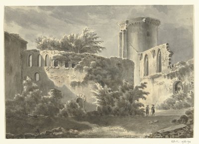 Utsikt över innergården i Château de Botwel av Jean Bernard