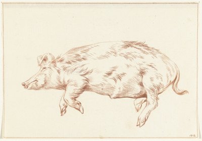 Liggande gris, till vänster av Jean Bernard