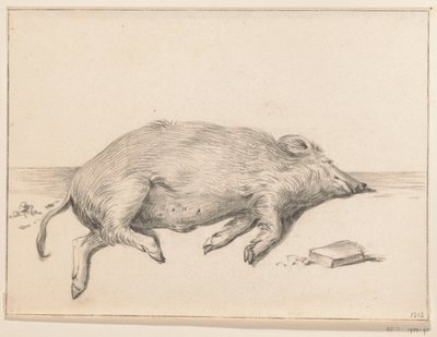 Liggande gris, till höger av Jean Bernard