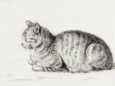 Den liggande katten (1811) av Jean Bernard