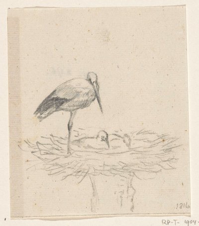 Stork på bo av Jean Bernard
