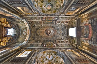 Franciskus apoteos, Franciskuskyrkan, Sassuolo, Italien av Jean Boulanger