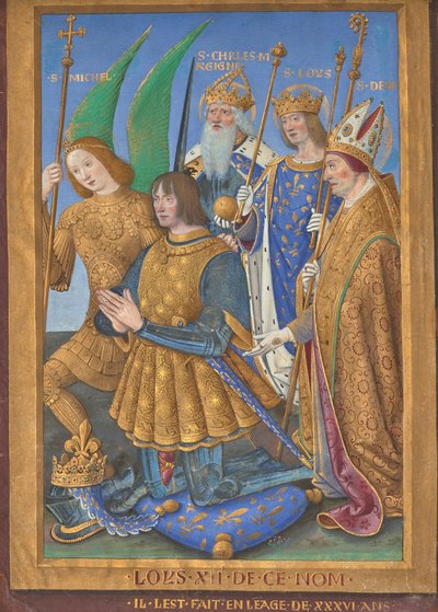 Blad ur Ludvig XII:s tidebok av Jean Bourdichon