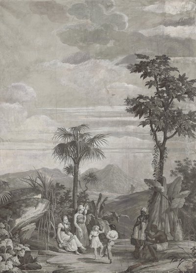 The Children Dance, tapetpanel från serien "Paul et Virginie", av Dufour & Cie, ca 1823 av Jean Broc