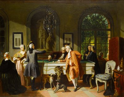 Biljardspelet, mitten av 1800-talet. av Jean Carolus