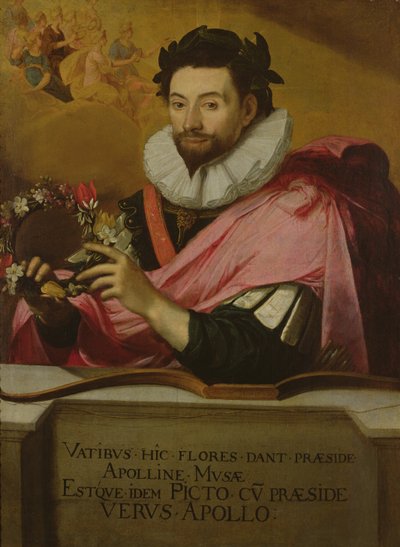 Porträtt av Jean de Caulet med Apollos krona, 1635 av Jean Chalette