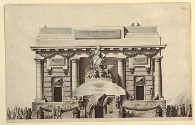 Design för Temple of Justice eller Temple of Immortality av Jean Charles Delafosse