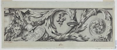 Teckning, frise med Rinceau, 1775-80 av Jean Charles Delafosse