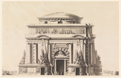 Höjd av ett mausoleum för en soldat (Mars tempel) av Jean Charles Delafosse
