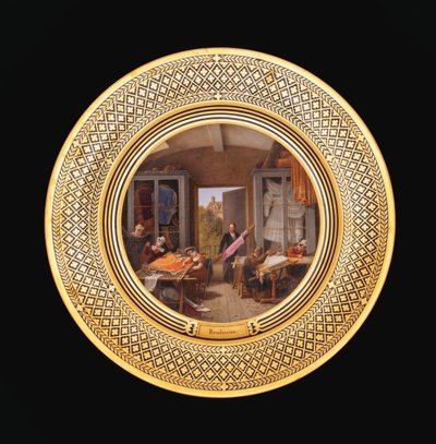 Broderare, c.1820-35 av Jean Charles Develly