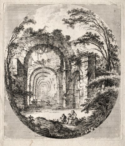 Forntida ruiner av Jean Claude Richard de Saint Non