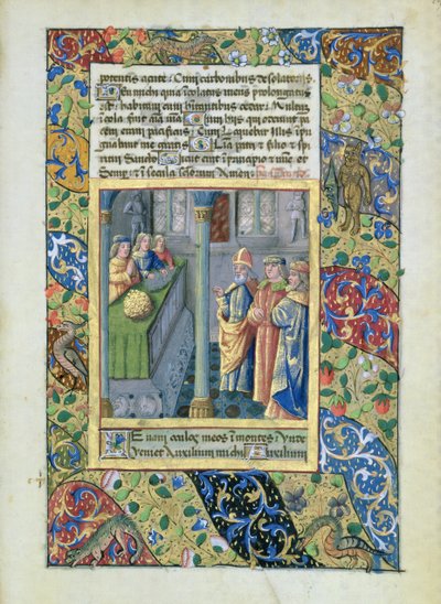 Ms Lat. Q.v.I.126 The Order of the Golden Fleece from the Hours of Louis dOrleans, 1469 av Jean Colombe