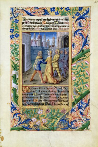 Ms Lat. Q.v.I.126 f.45 Judith grips av assyrierna, från Louis dOrleans