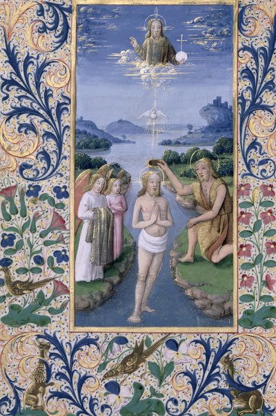 Lat. Q.v.I.126 f.88v Kristi dop, från Louis d