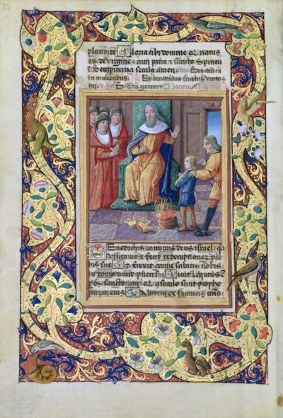 Ms. Lat. Q.v.I.126 fol.23v Josef tolkar Faraos drömmar, från Louis dOrleans