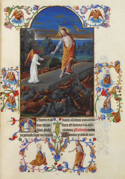 Très Riches Heures du Duc de Berry Folio 182, verso - Jesu Kristi uppståndelse av Jean Colombe