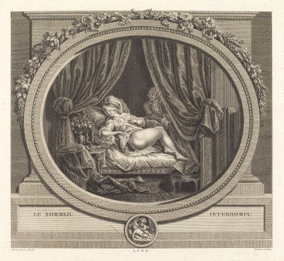 Den avbrutna sömnen av Jean Dambrun after François Marie Isidore Queverdo