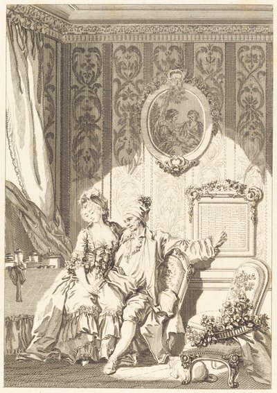 Vieillardernas kalender av Jean Dambrun after Jean Honoré Fragonard
