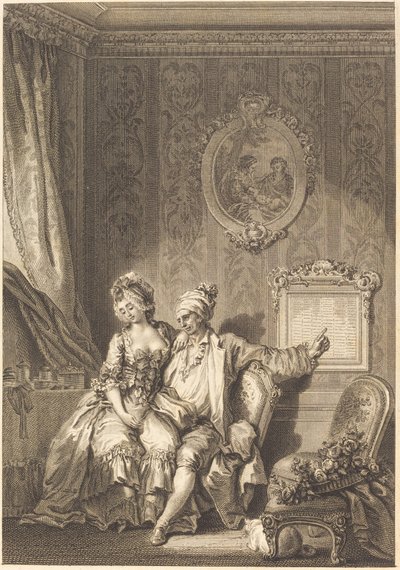 カレンドリエ デ ヴィイヤール スウェディッシュ av Jean Dambrun after Jean Honoré Fragonard