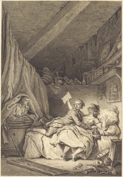 Skomakarna av Jean Dambrun after Jean Honoré Fragonard