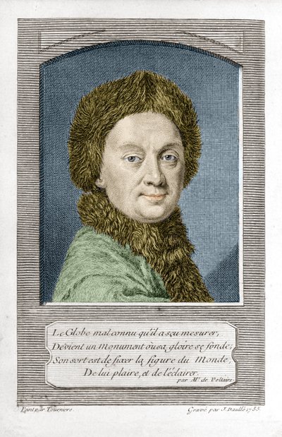 Pierre Louis Moreau de Maupertuis, astronom (1698 - 1759), graverad av J. Daullé 1755 av Jean Daullé