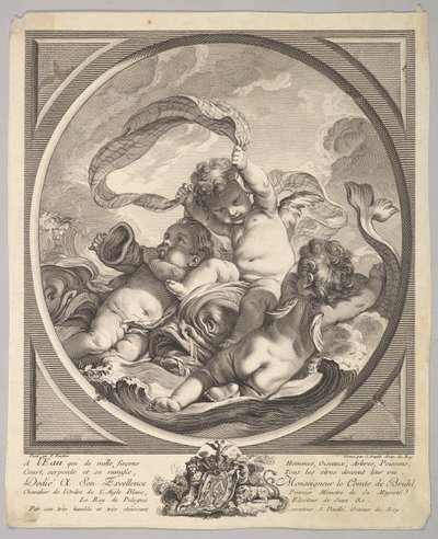 Vatten, ca. 1748. av Jean Daullé