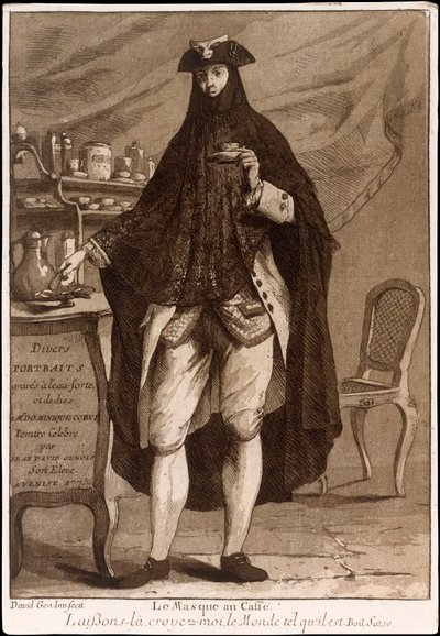 Titelsida från Divers Portraits, pub. 1775 års etsning. av Jean David Genois