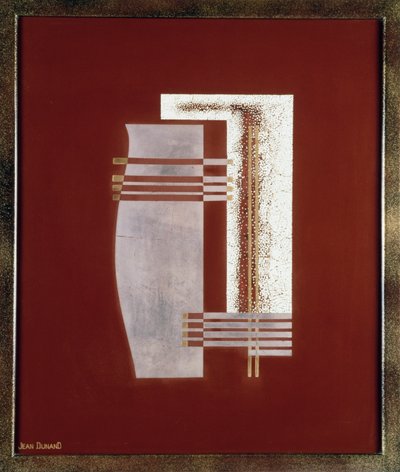 Totem, 20:e (lackerad silver- och guldpanel) av Jean Dunand
