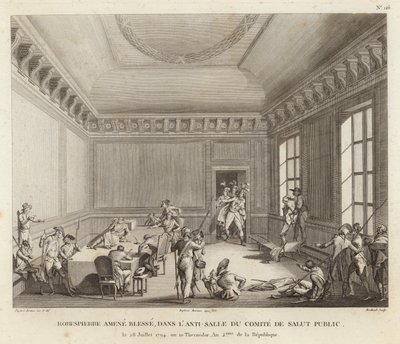 Maximilien de Robespierre leder ett överfall av Jean Duplessi Bertaux