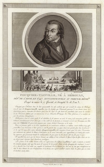 Porträtt av Antoine Quentin Fouquier de Tinville av Jean Duplessi Bertaux