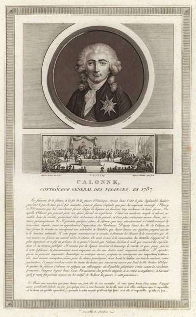 Porträtt av Charles Alexandre, viscount de Calonne av Jean Duplessi Bertaux