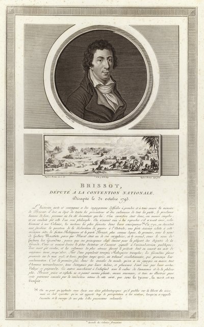 Porträtt av Jacques Pierre Brissot av Jean Duplessi Bertaux