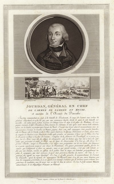 Porträtt av Jean-Baptiste Jourdan, Comte Jourdan av Jean Duplessi Bertaux