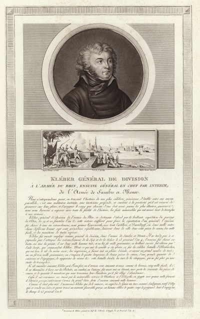 Porträtt av Jean Baptiste Kleber av Jean Duplessi Bertaux