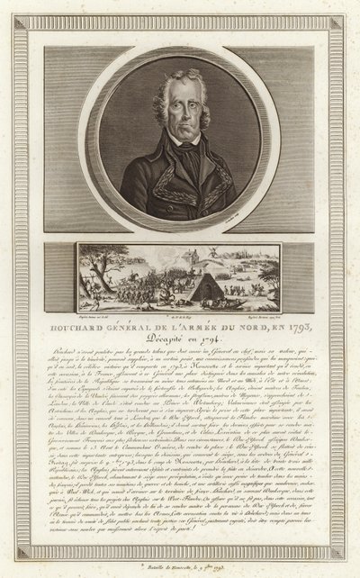 Porträtt av Jean-Nicolas Houchard av Jean Duplessi Bertaux
