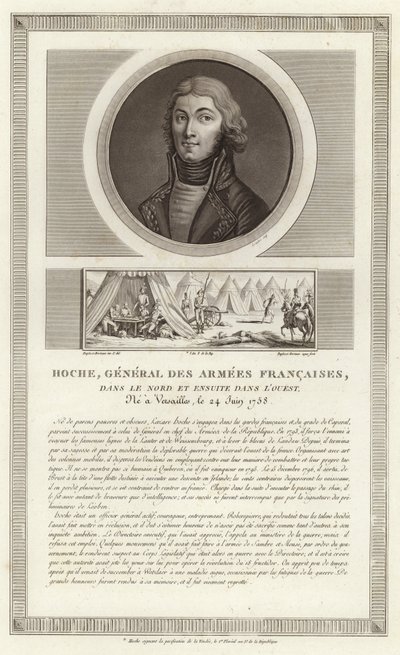 Porträtt av Lazare Hoche av Jean Duplessi Bertaux
