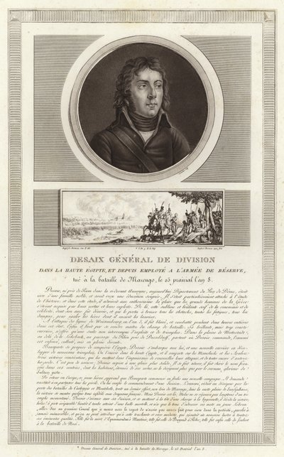 Porträtt av Louis Desaix av Jean Duplessi Bertaux