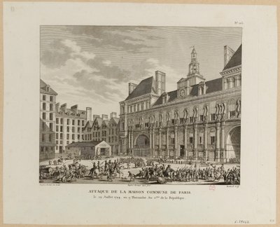 Attentat mot kollektivhuset Maison i Paris av Jean Duplessis Bertaux