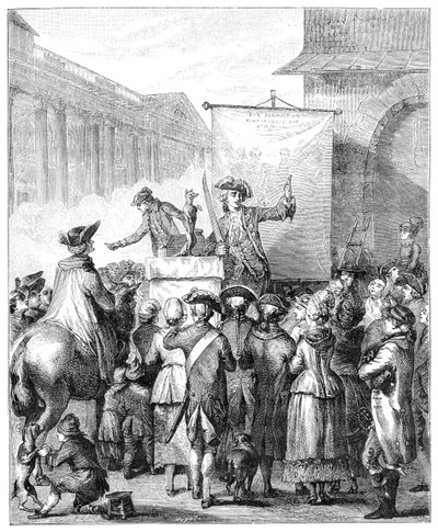 Charlatanen vid Louvren, Paris, 1885. av Jean Duplessis Bertaux