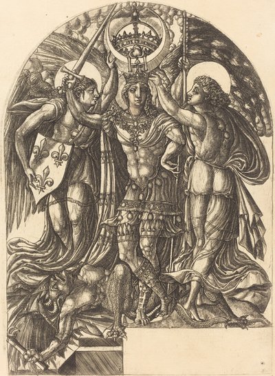 Henrik II som den segerrike Mikael av Jean Duvet
