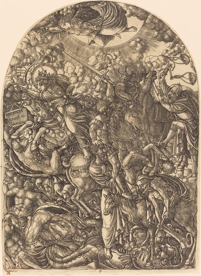 Saint John ser de fyra ryttarna av Jean Duvet