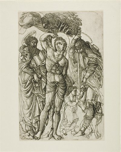 Saint Sebastian, Saint Anthony och Saint Roch av Jean Duvet