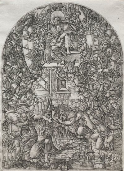 Apokalypsen: Johannes kallad till himlen, 1555. av Jean Duvet