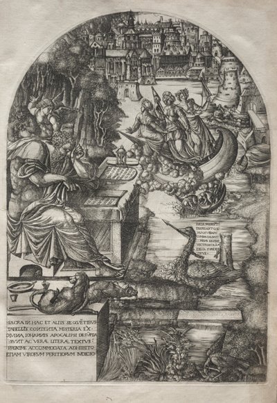 The Apocalypse: Duvet Studying the Apocalypse, 1555. av Jean Duvet