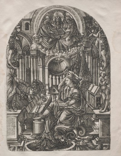 Apokalypsen: St. John på ön Patmos, 1546-1556. av Jean Duvet