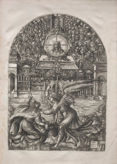 Apokalypsen: Ängeln visar St. Johannes fontänen av levande vatten, 1546-1556. av Jean Duvet
